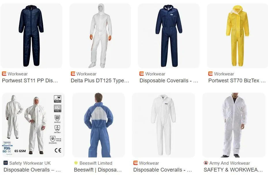 Workwear.co.uk disposable coverall